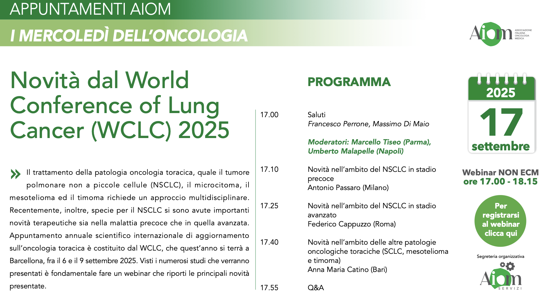 Novità dal World Conference of Lung Cancer (WCLC) 2025